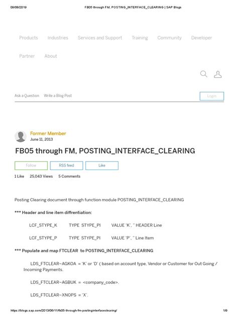 lcf clearing|FB05 through FM, POSTING.